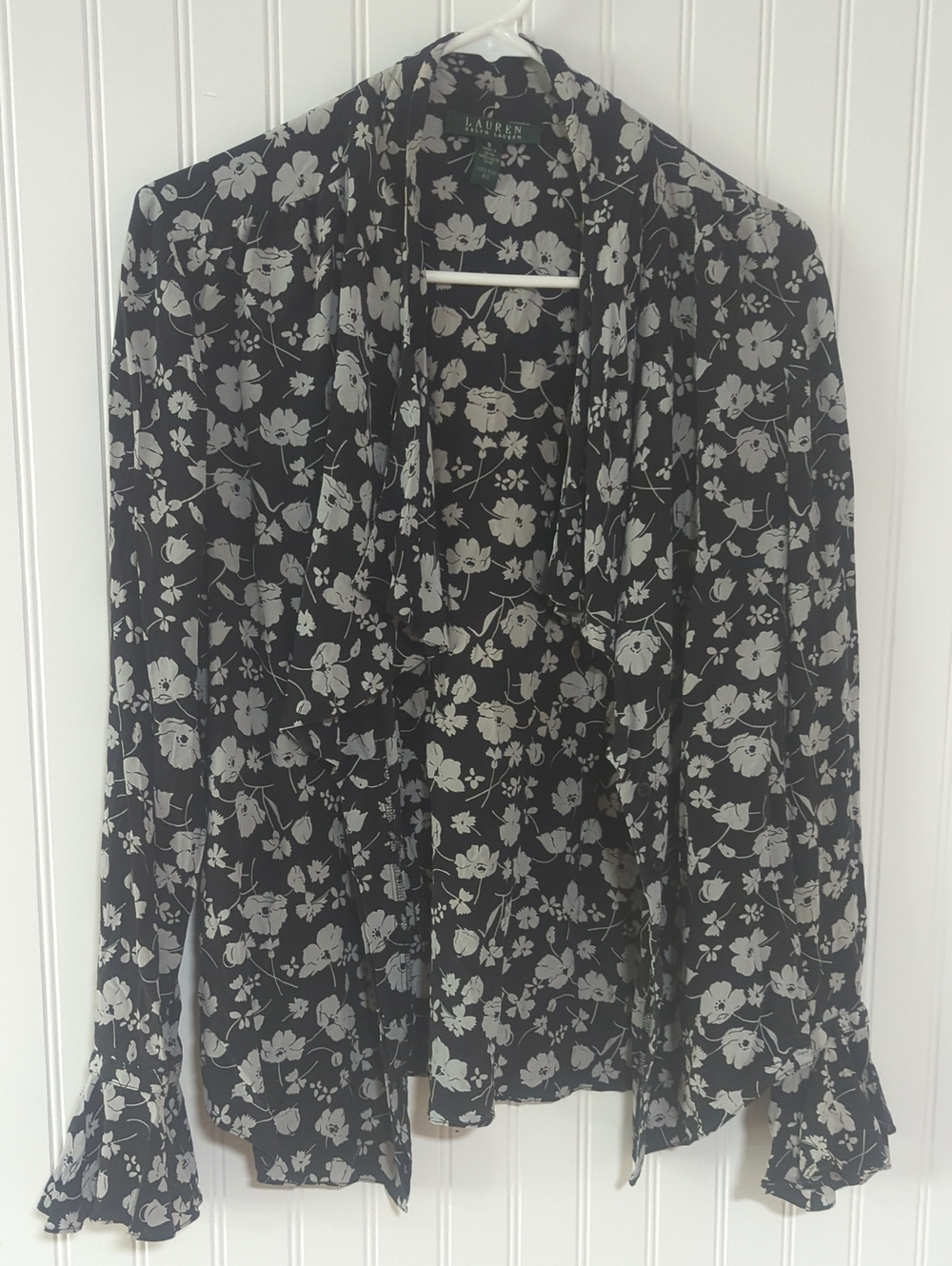 Lauren Ralph Lauren Floral Silk Button Blouse